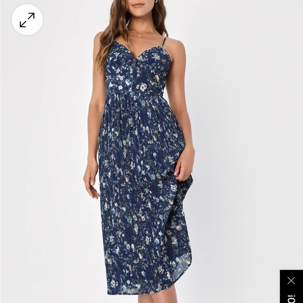 LULUS Blue Floral Dresss